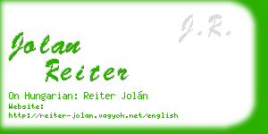 jolan reiter business card